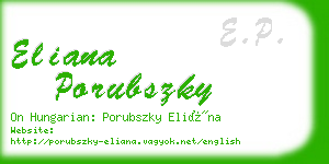 eliana porubszky business card